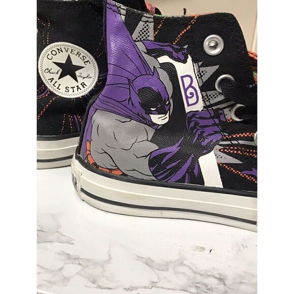 Converse All Star Sneakers Shoes DC Comics Batman & Joker Unisex W 5.5 M 3.5 - Picture 2 of 12